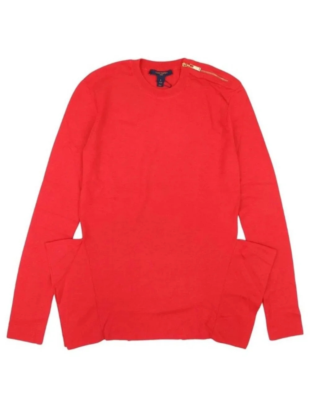 Louis Vuitton Frilled Sweater Frill Cashmere Wool High Gauge Knit Top L